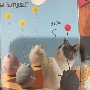 Gomyhom Interactive Cat Toy for Indoor Cats Automatic Rolling Kitty Toy